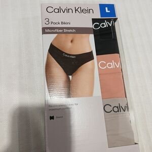 Calvin Klein Microfiber Stretch Bikini Set - Black, Pink, Cream